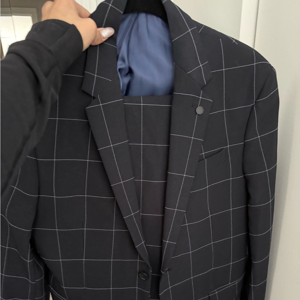 Zara Black Windowpane Blazer